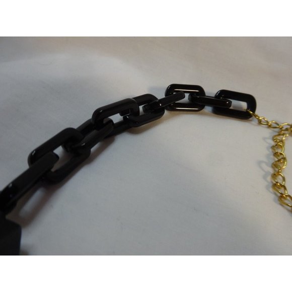 SUPER CHUNKY Lucite Assymetric Stones Chain Back NECKLACE Adjustable 22" - Picture 8 of 8